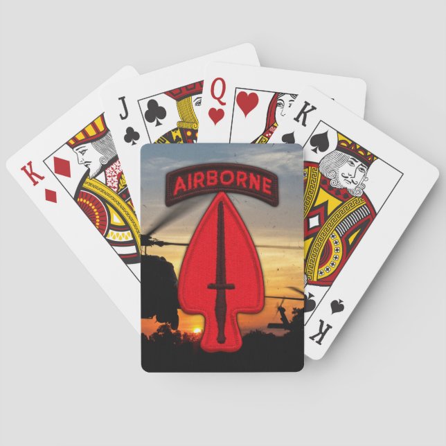 Jeu De Cartes Patch des opérations spéciales de l'USASOC de l'ar (dos)