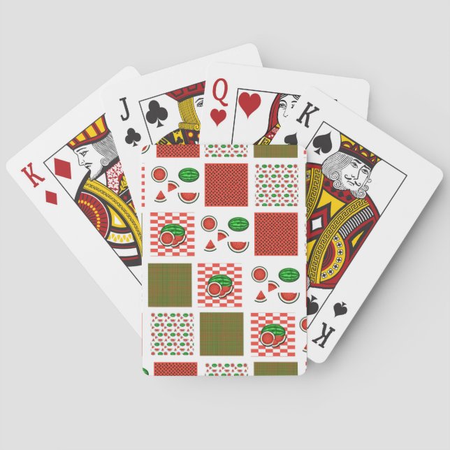Jeu De Cartes Patchwork de pastèque (dos)