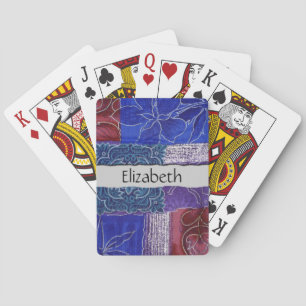 Jeu De Cartes Patchwork Pattern, Patchwork Background, Your Name