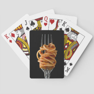 Jeu De Cartes Pâtes filées sur une Fourche, Spaghetti alimentair