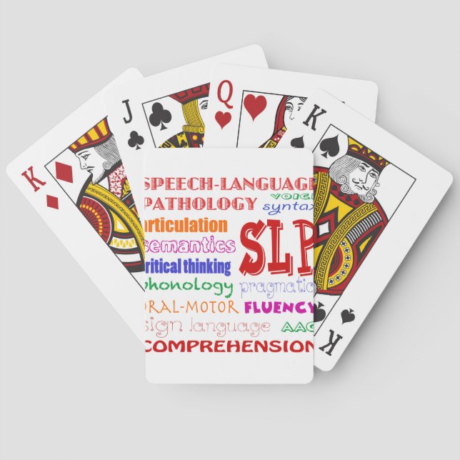 Jeu De Cartes Pathologiste du langage vocal Police d'amusement c (dos)