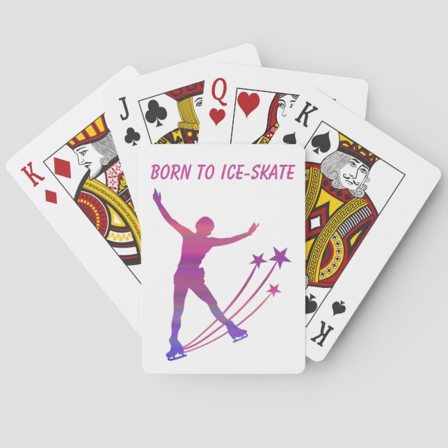 Jeu De Cartes Patinage sur glace - Né pour patinage sur glace (dos)