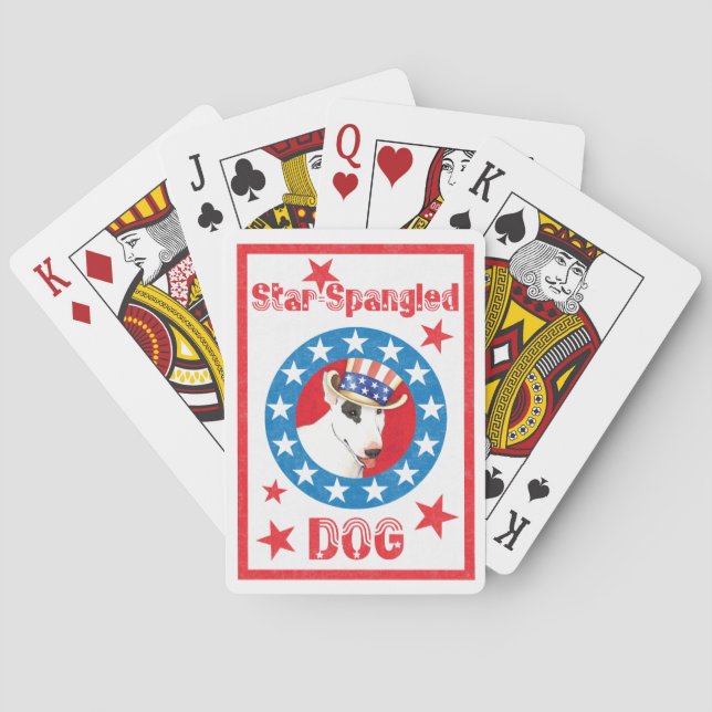 Jeu De Cartes Patriotique Bull Terrier (dos)