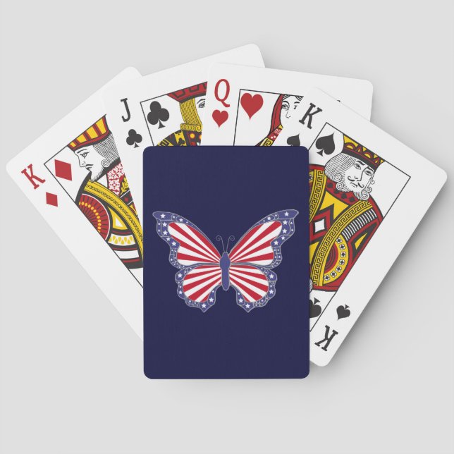 Jeu De Cartes Patriotique Rouge Bleu Bleu Bleu Jouer des cartes (dos)