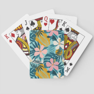 Jeu De Cartes Pattern tropical hibiscus