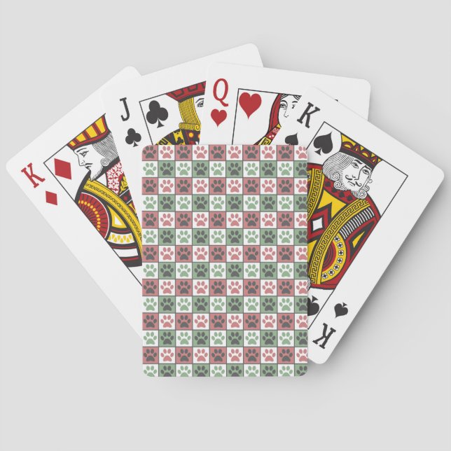 Jeu De Cartes Patters de Red and Green (dos)