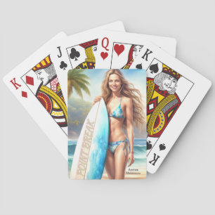 Jeu De Cartes Pause du point d'action fille