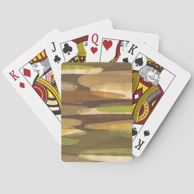 Jeu De Cartes Paysage abstrait de ton de la terre (dos)