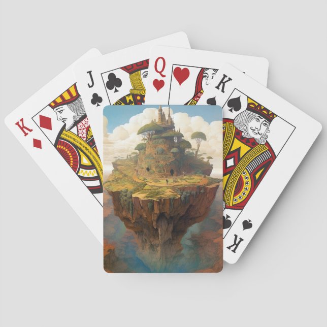 Jeu De Cartes Paysage de Surreal Island Art Imaginaire (dos)