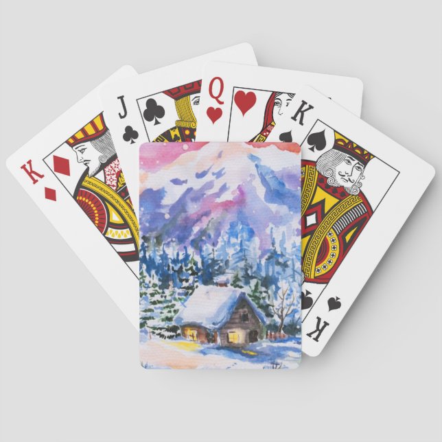 Jeu De Cartes Paysage d'hiver (dos)