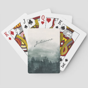 Jeu De Cartes Paysage forestier Abstrait personnalisé 