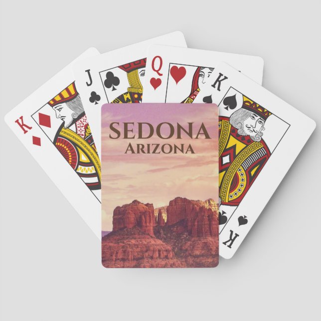 Jeu De Cartes Paysage photo du désert de Sedona Arizona (dos)
