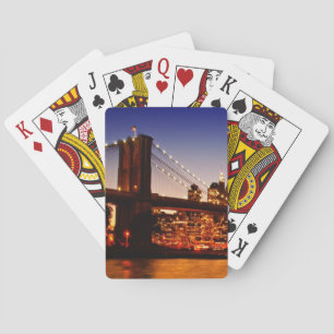 Jeu De Cartes Paysage urbain de New York avec le pont au-dessus