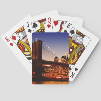 Jeu De Cartes Paysage urbain de New York avec le pont au-dessus