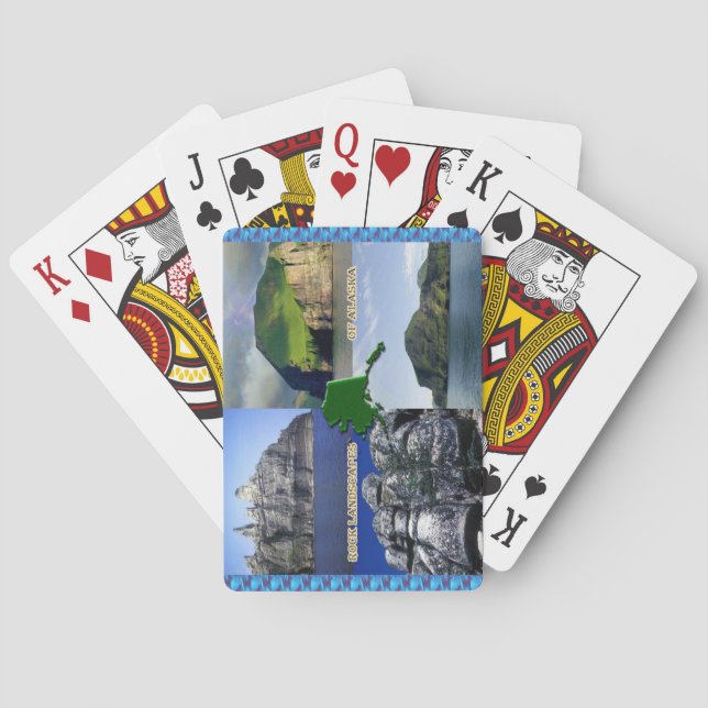 Jeu De Cartes Paysages rocheux du collage de l'Alaska (dos)