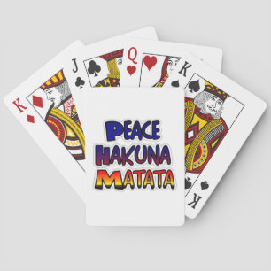 Jeu De Cartes Peace Hakuna Matata Cadeaux Produits