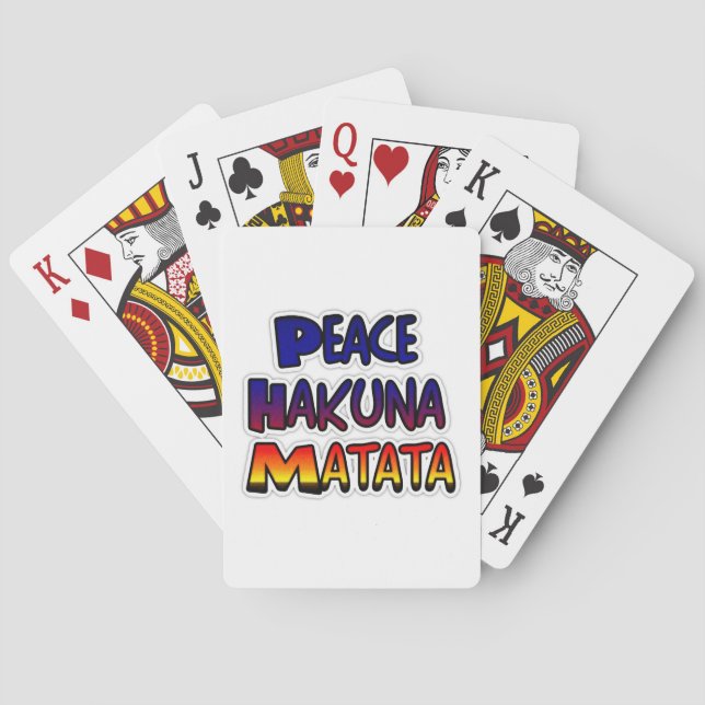 Jeu De Cartes Peace Hakuna Matata Gradient Art (dos)