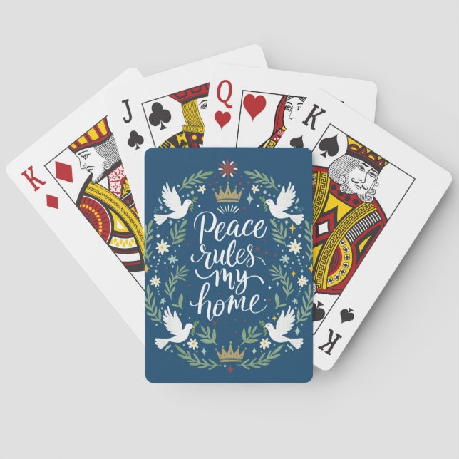 Jeu De Cartes Peace Rules My Home (dos)