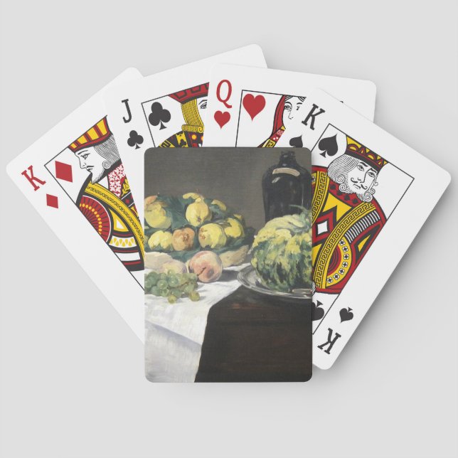 Jeu De Cartes Peaches au citron de la vie morte par Manet Impres (dos)