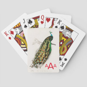 Jeu De Cartes PEACOCK AVEC MONOGRAM PERSONNALISÉ Cartes de Jeu C
