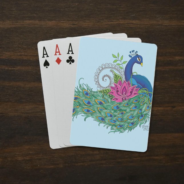 Jeu De Cartes Peacock Blue Lotus Fleur Henné (Créateur téléchargé)