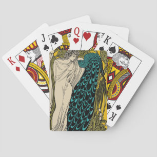 Jeu De Cartes Peacock Fine Art Bird Nouveau