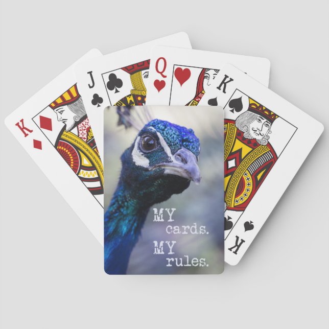 Jeu De Cartes Peacock "Mes Cartes, Mes Règles" (dos)