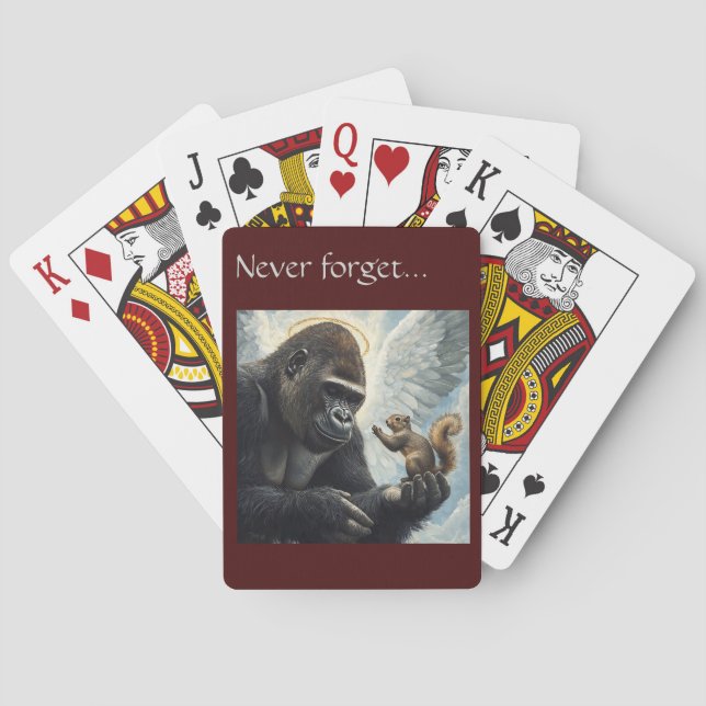 Jeu De Cartes Peanut the Squirrel and Harambe Never Forget  (dos)