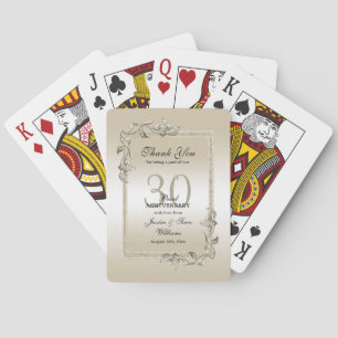 Jeu De Cartes Pearl Gem & Parties scintillant 30e anniversaire d