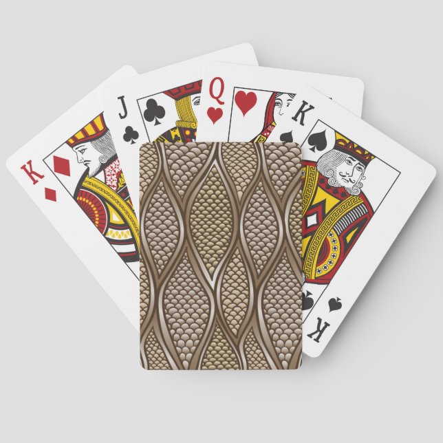 Jeu De Cartes Peau de serpent stylisée (dos)