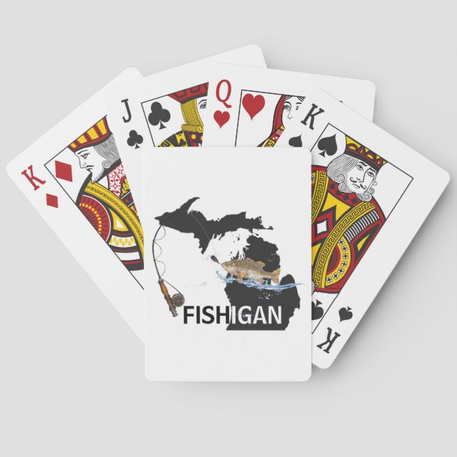 Jeu De Cartes Pêche dans le Michigan graphique (dos)