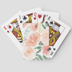 Jeu De Cartes Pêche en pastel de floraison du plaisir  