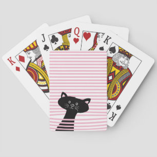 Jeu De Cartes Peekaboo ! Chat noir mignon - Carte de jeu