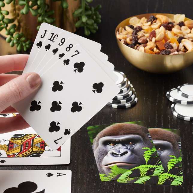 Jeu De Cartes Peekaboo Gorilla, Pont De Cartes De Jeu (In Situ)