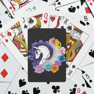 Jeu De Cartes Pegasus Noir Floral