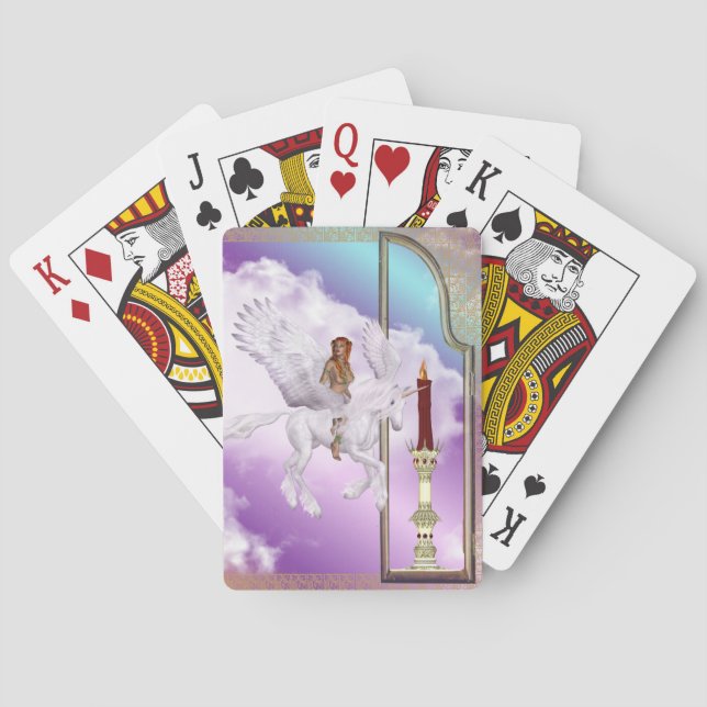 Jeu De Cartes Pegasus Unicorn Imaginaire Sky (dos)