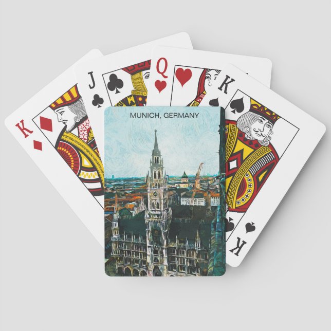Jeu De Cartes Peinture à huile colorée Munich Allemagne (dos)