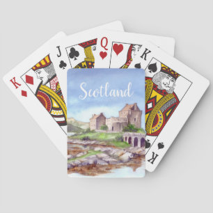Jeu De Cartes Peinture à l'aquarelle du château d'Eilean Donan