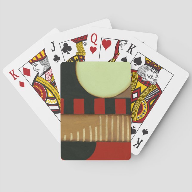 Jeu De Cartes Peinture à panneaux de style loft contemporain (dos)