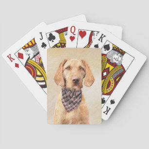 Jeu De Cartes Peinture à poils durs Vizsla - Jolie Art Original
