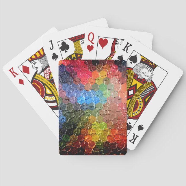 Jeu De Cartes Peinture Abstraite | Couleurs dynamiques 2 (dos)