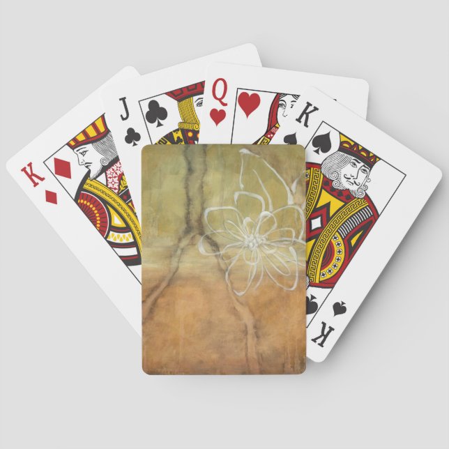 Jeu De Cartes Peinture Abstraite en silhouette sur Arrière - pla (dos)