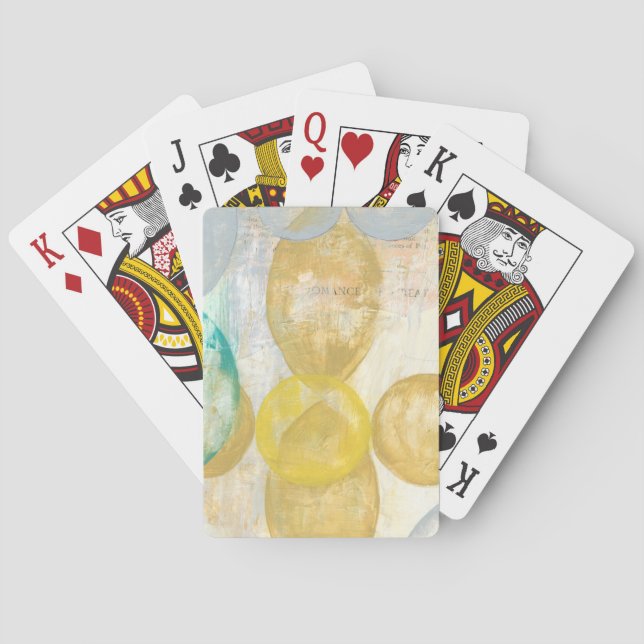 Jeu De Cartes Peinture abstraite moderne sur le papier journal (dos)