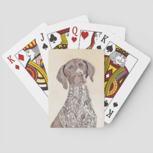 Jeu De Cartes Peinture allemande d'indicateur aux cheveux courts