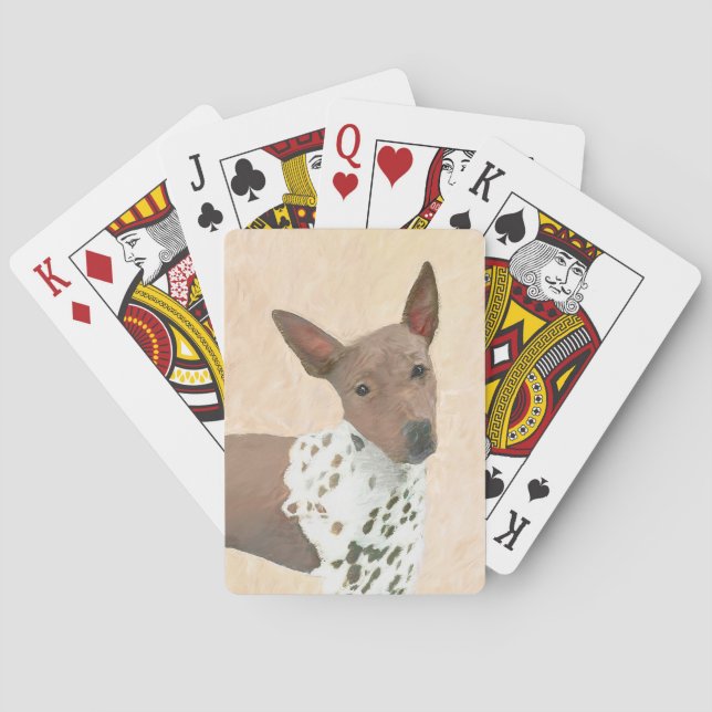 Jeu De Cartes Peinture américaine sans poil Terrier - Chien Art (dos)