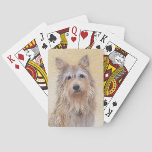 Jeu De Cartes Peinture Berger Picard - Joli art original chien