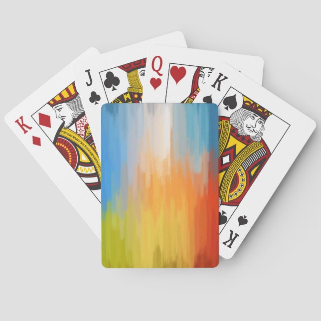 Jeu De Cartes Peinture colorée Abstraite (dos)