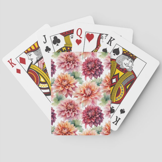 Jeu De Cartes Peinture Dahlia (dos)