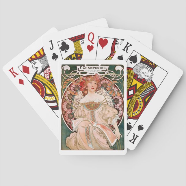 Jeu De Cartes Peinture d'Alphonse Mucha (dos)