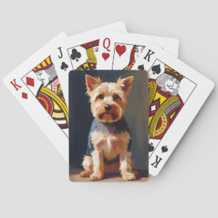 Jeu De Cartes Peinture d'animal de compagnie chien Yorkshire Ter